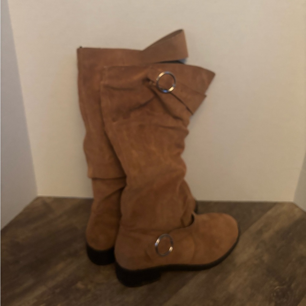 Stylish Over the Knee Tan Boots